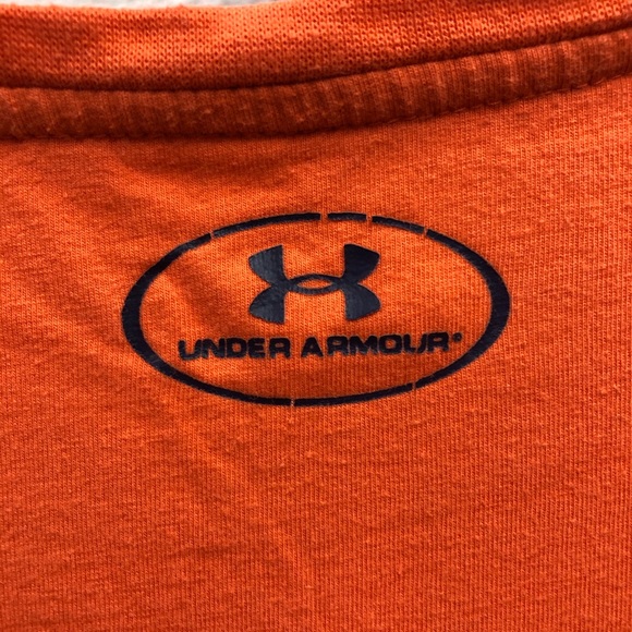 Under Armour Orange T-Shirt Camo Logo Sz M - Picture 4 of 4